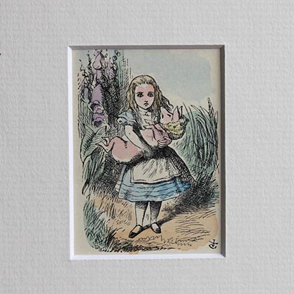 T926　アンティーク額装　シルクに描かれた少女達の絵画ヴィンテージディスプレイ T926 アンティーク額装 シルクに描かれた少女達の絵画