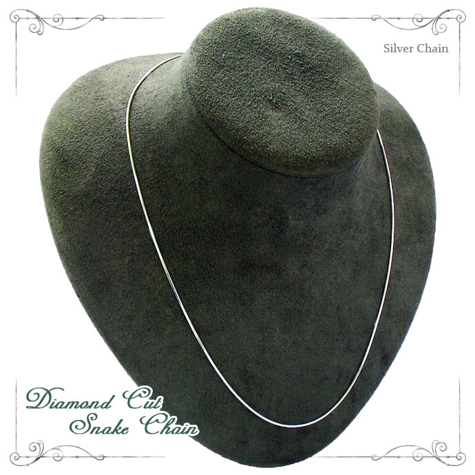 ネックレス スネークチェーン 60cm ダイヤモンドカット スターリングシルバー CME Jewellery アクセサリー 欧州雑貨 ペンダント マチネー シルバー925 銀 シンプル ユニセックス レディース メンズ ギフト プレゼント 贈り物 メール便OK|英国雑貨「トゥーシェ」
