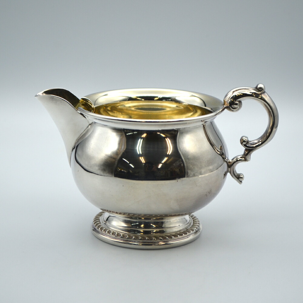 ヴィンテージ ミルクジャグ コッパーベース シルバープレート 1970年頃 ヴィンテージ 食器 キッチン雑貨 テーブルウェア ティーセット 茶器 陶磁器 クリーマー ミルクポット ミルクピッチャー 銀メッキ