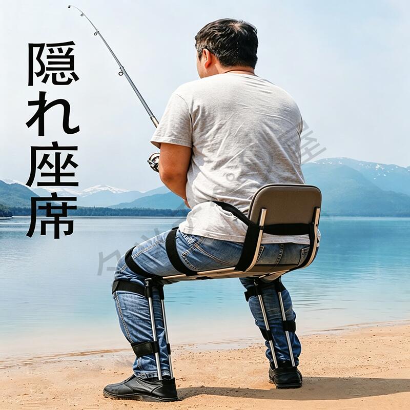 一巻の終わり腰掛け ウェアラブルチェア 外骨組みひな形 折りたたみ ステンレス鋼製 つり銭 二階建てバス待ち 地下鉄道 通い アウトドア 多役立つこと 軽さ アウトドア