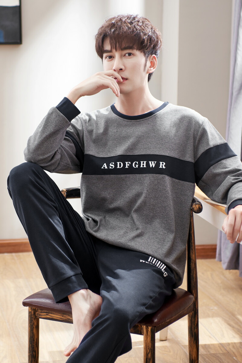 送料無料 パジャマ ラウンドネック シンプル 長袖 紳士パジャマ ルームウェア ズボン メンズ 送料無料 パジャマ ラウンドネック シンプル 長袖 紳士パジャマ ルームウェア ズボン メンズ