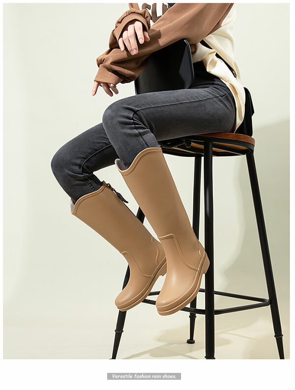 4色用意 レインブーツ 美脚 長靴 レディース おしゃれ レインシューズ ロング 防水 婦人靴 雨靴 きれいめ 無地 ロングブーツ ジョッキーブーツ