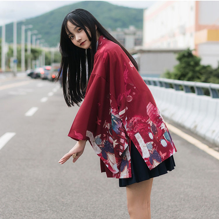 和柄 カーディガン ユニセックス 浴衣 羽織 ブラック トップス メンズ 着物 羽織着物風カーディガン 和風 和式パーカー レディース ゆったり