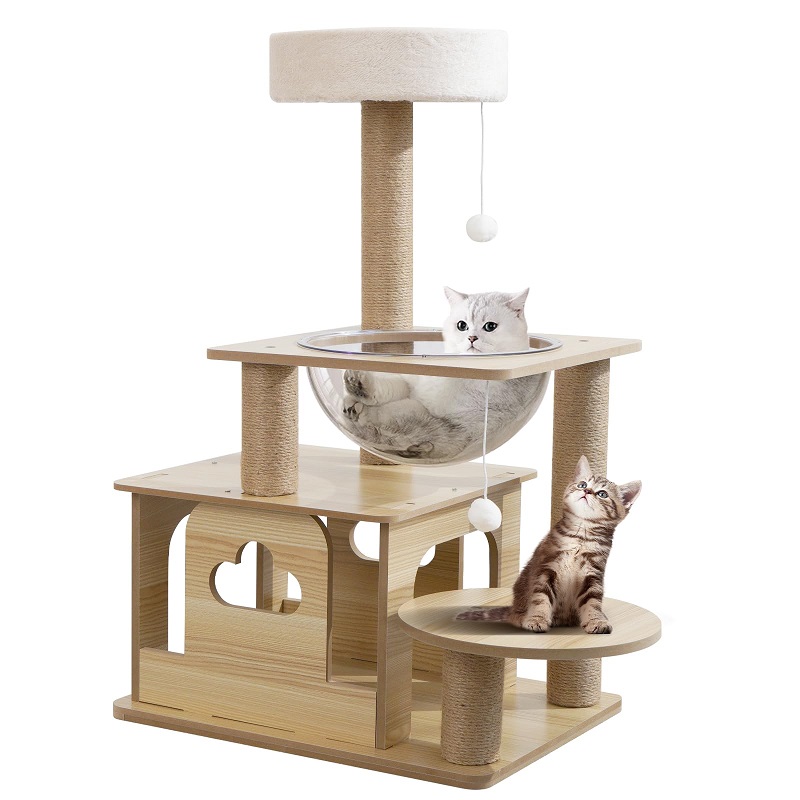 楽天市場】キャットタワー 猫タワー 据え置き型 スリム ねこハウス 高