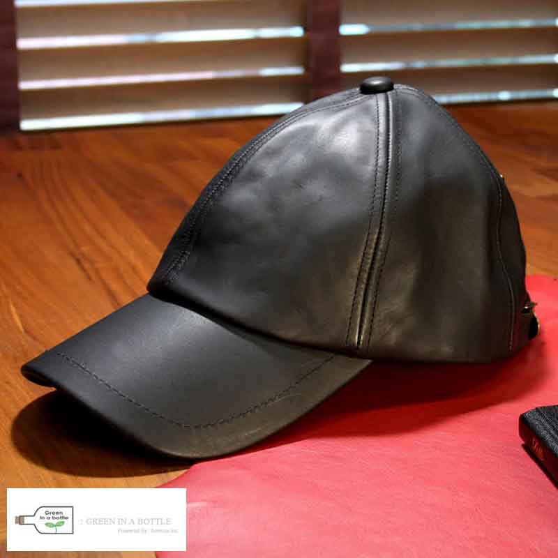 帽子 メンズ キャップ Green In A Bottle レザーキャップ ショートバイザー メンズキャップ メンズサイズ 男性 おしゃれ キャップ帽 プレゼント ギフト おすすめ 送料無料 Sgcc Bm