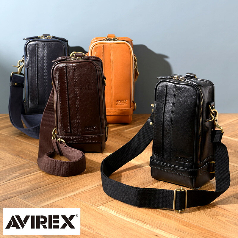 ショルダーバッグ メンズ 本革 AVIREX BULTO レザー 2way ミニショルダーバッグ ミニショルダー おしゃれ 小さい シンプル バッグ 大人 コンパクト レザー 【送料無料】