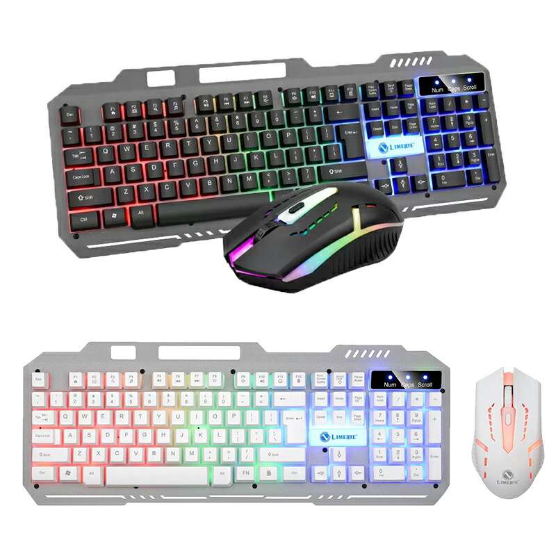 楽天市場】ゲーミングキーボード マウスセット [T25] バックライト