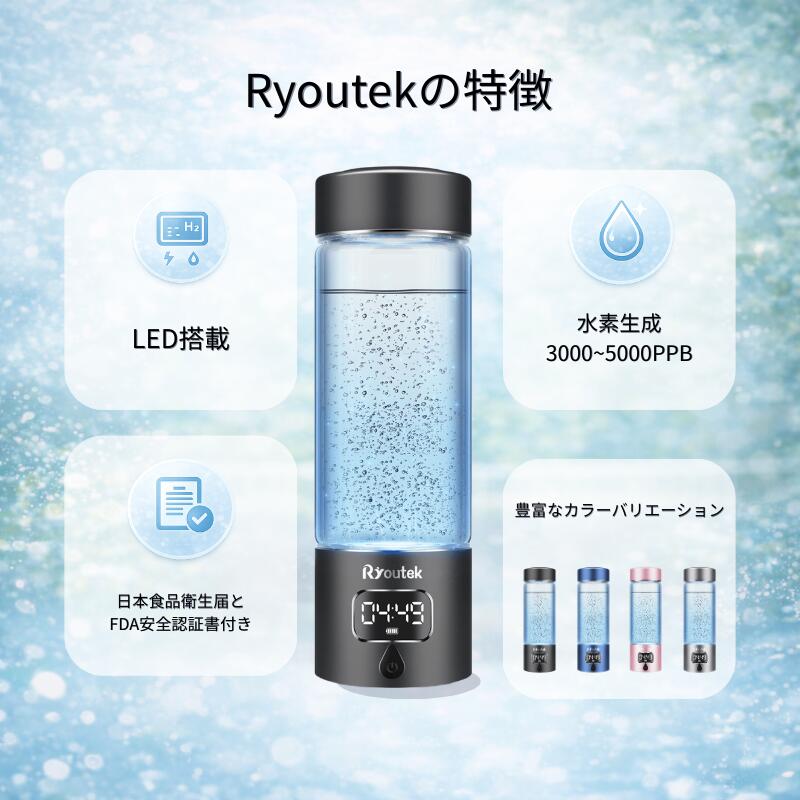 nanoko Bubble Q 水素水生成器 nanoko BubbleQ BQ-30 (ホワイト) 携帯