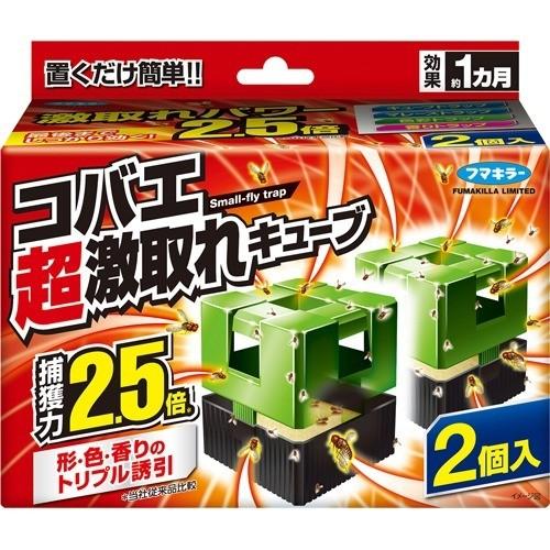 フマキラ－ コバエ超激取れ正六面体 2個入 ｘ10点 虫除け・殺虫剤-日用品雑貨・文房具・手芸