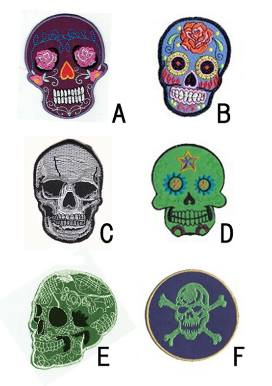 楽天市場】シュガースカルワッペン6枚セット メキシコ ドクロ 骸骨