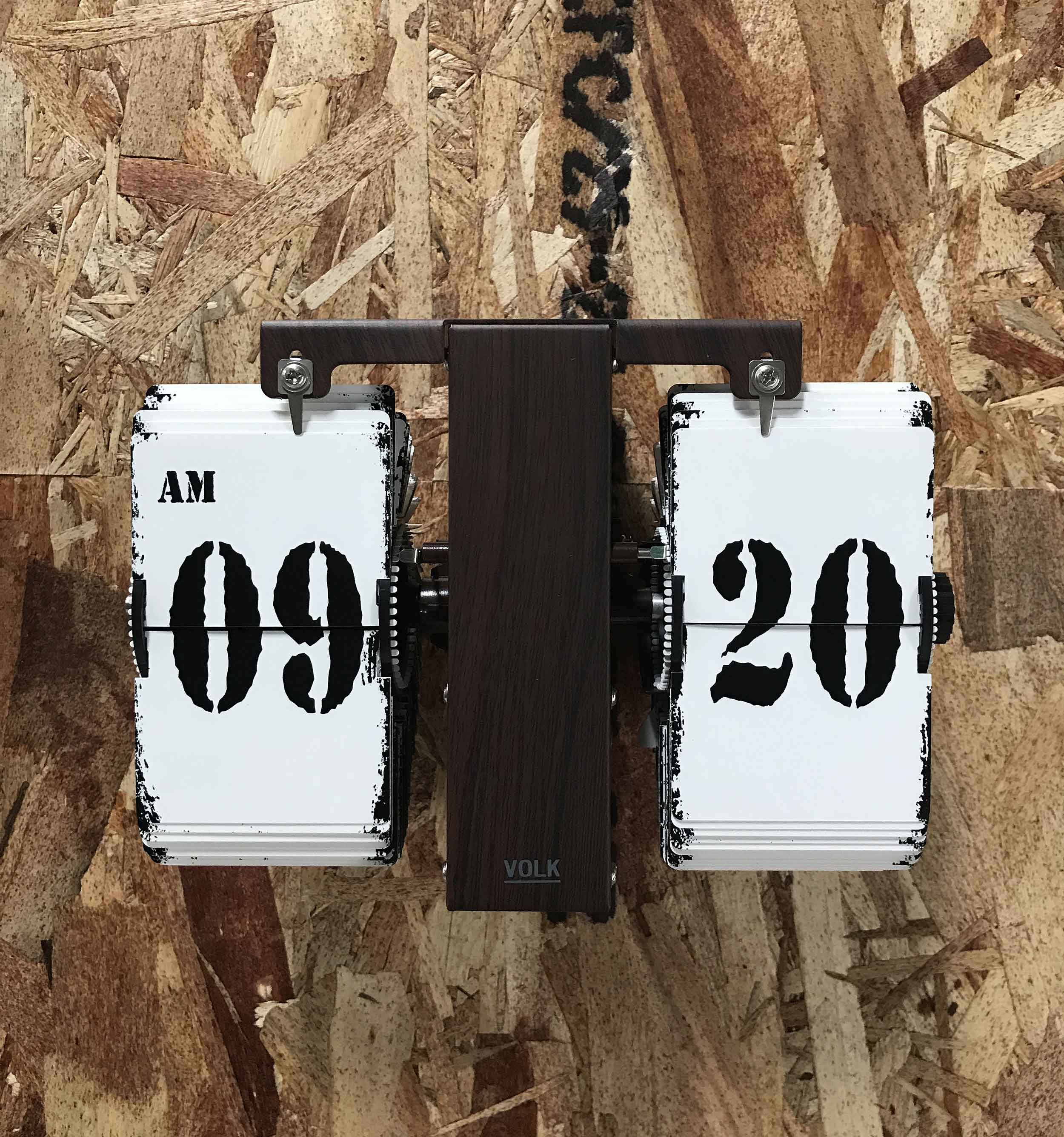 楽天市場】特大 フリップ時計 【 EM-F018-W 】ホワイト 白 掛置兼用