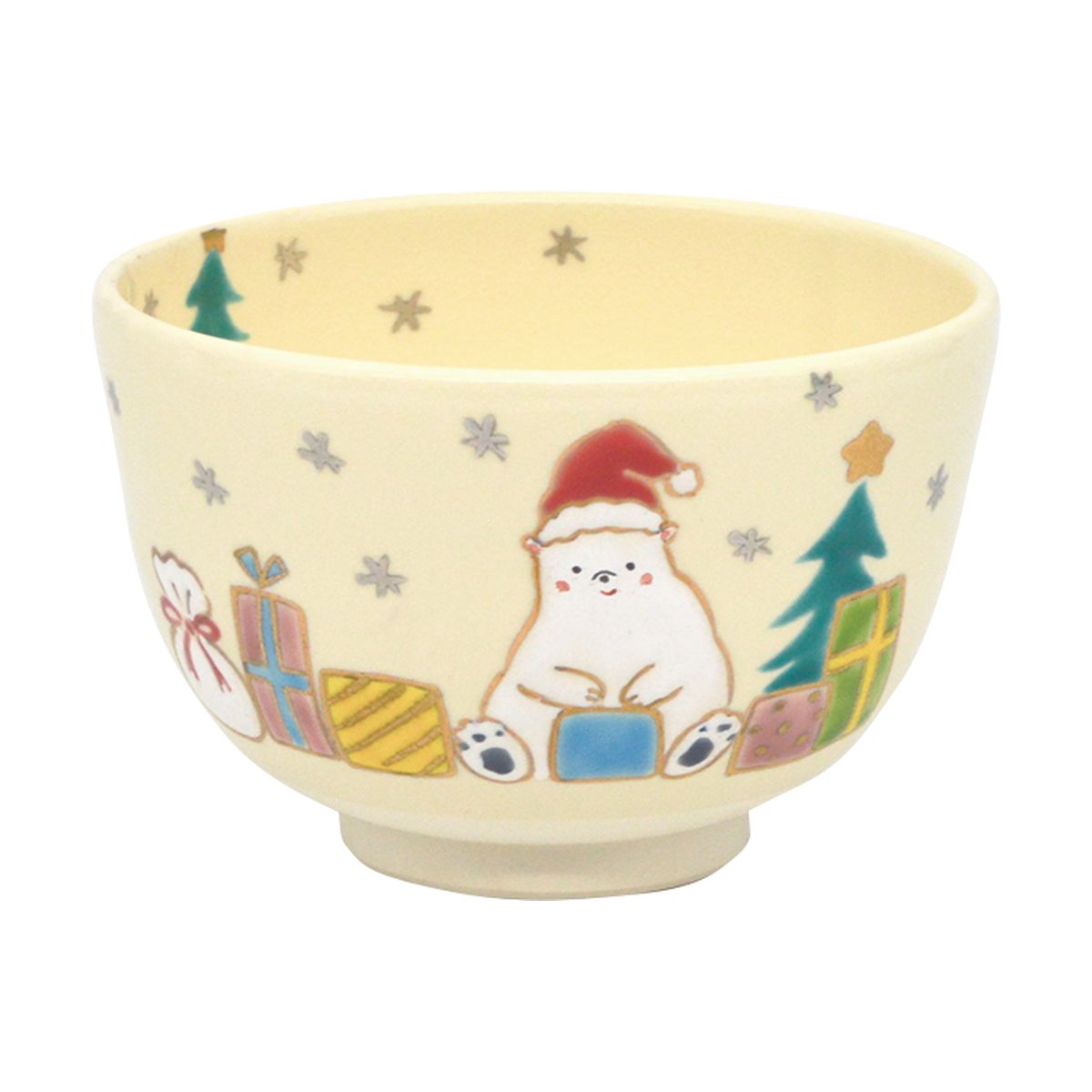 【楽天市場】【茶道具】茶碗 仁清 クリスマスプレゼント 加藤永真作 (化粧箱) 冬 クリスマス シロクマ：お茶道具東玉堂 楽天市場店