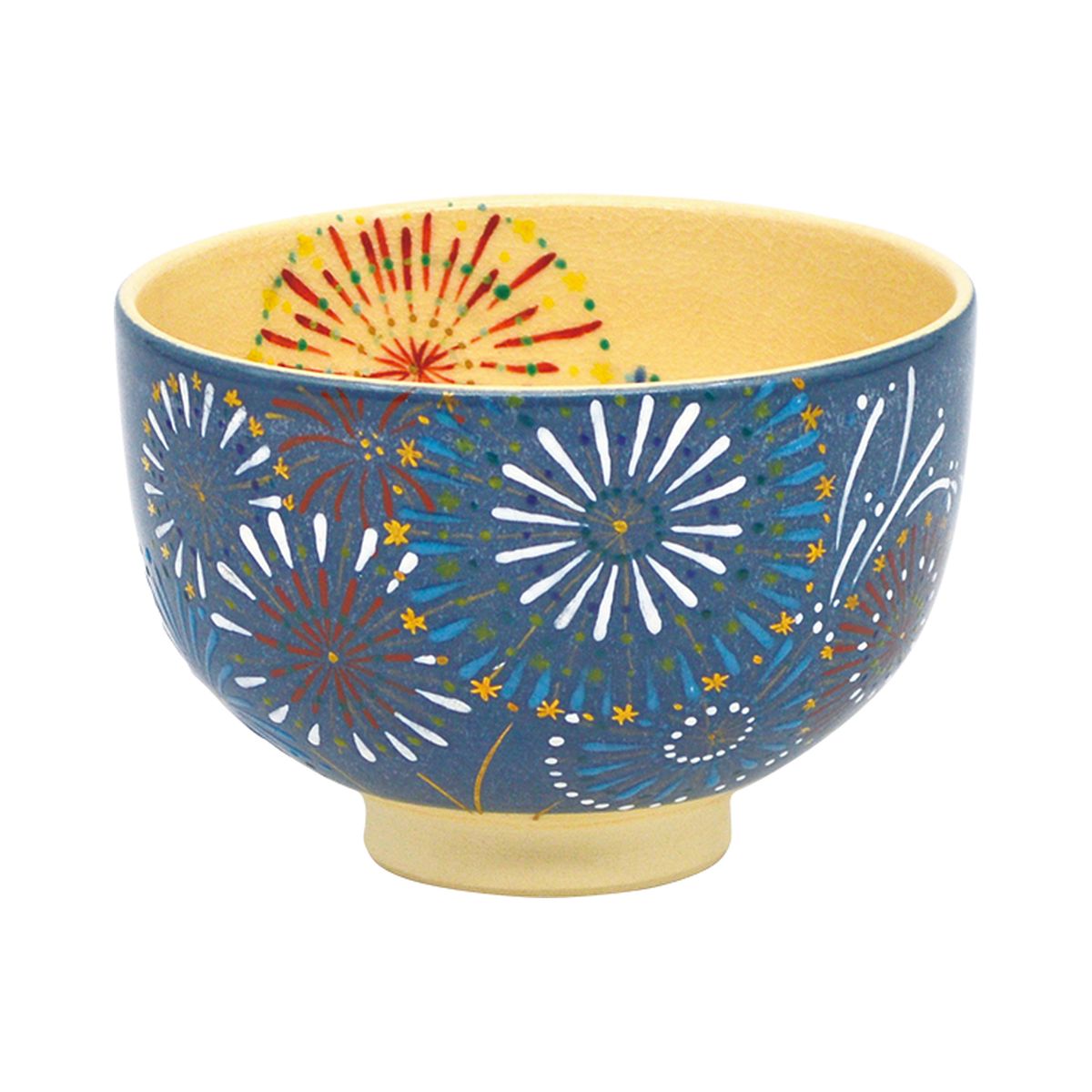 【茶道具】茶碗　花火　巌窯作　（桐箱）　はなび　夏　7月　8月