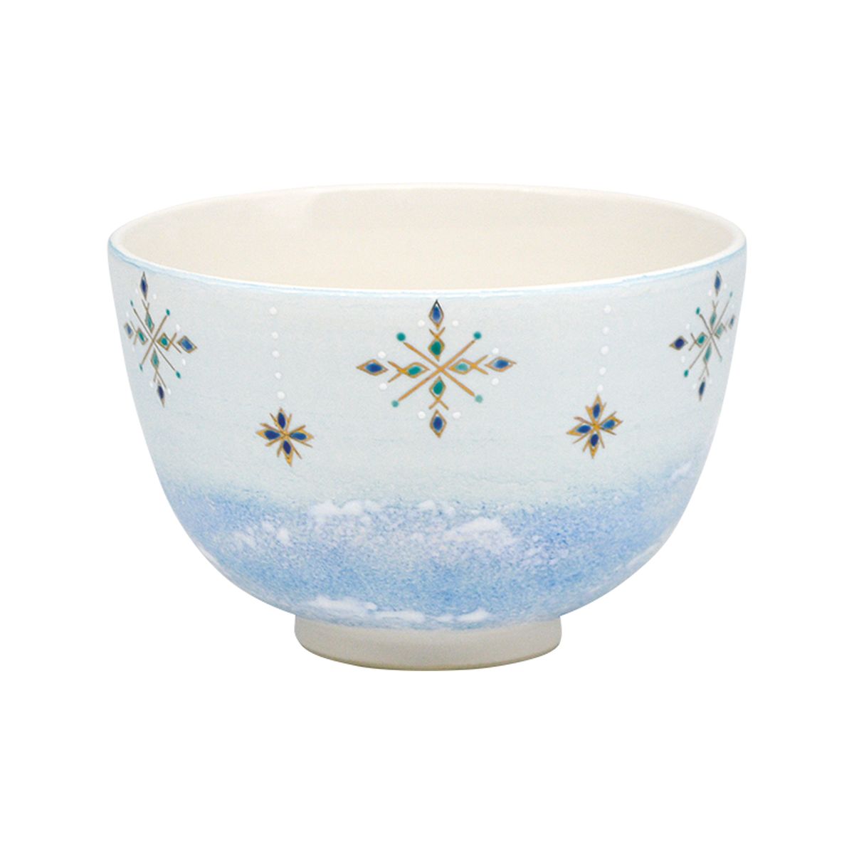 【楽天市場】【茶道具】茶碗 白釉 瓔珞 雪結晶 山岡善高作 (桐箱) 冬 クリスマス：お茶道具東玉堂 楽天市場店