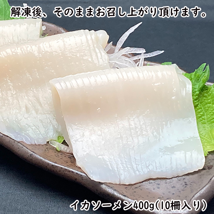 450円 売り出し イカソーメン 10柵 400ｇ するめいか 刺身 生食用 冷凍 和物 おつまみ 宅飲み 冷凍食品 食品 冷食 おかず お惣菜 惣菜  総菜 簡単調理 水産加工品 いか 酒のつまみ 酒の肴 いかそうめん イカそうめん いかソーメン 手巻き寿司 お刺身 さしみ いか刺身 イカ刺身