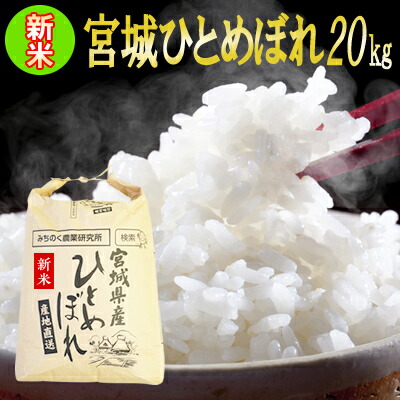 令和元年 宮城県産 ひとめぼれ 20kg 玄米,5分,7分,精白米(精米時重量約1割減) 【米】【dp】【ne】