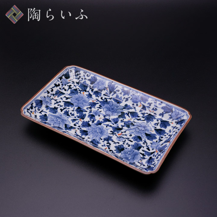 楽天市場】九谷焼 9号皿 青華孔雀文/山本長左（宮内庁御用窯）＜送料