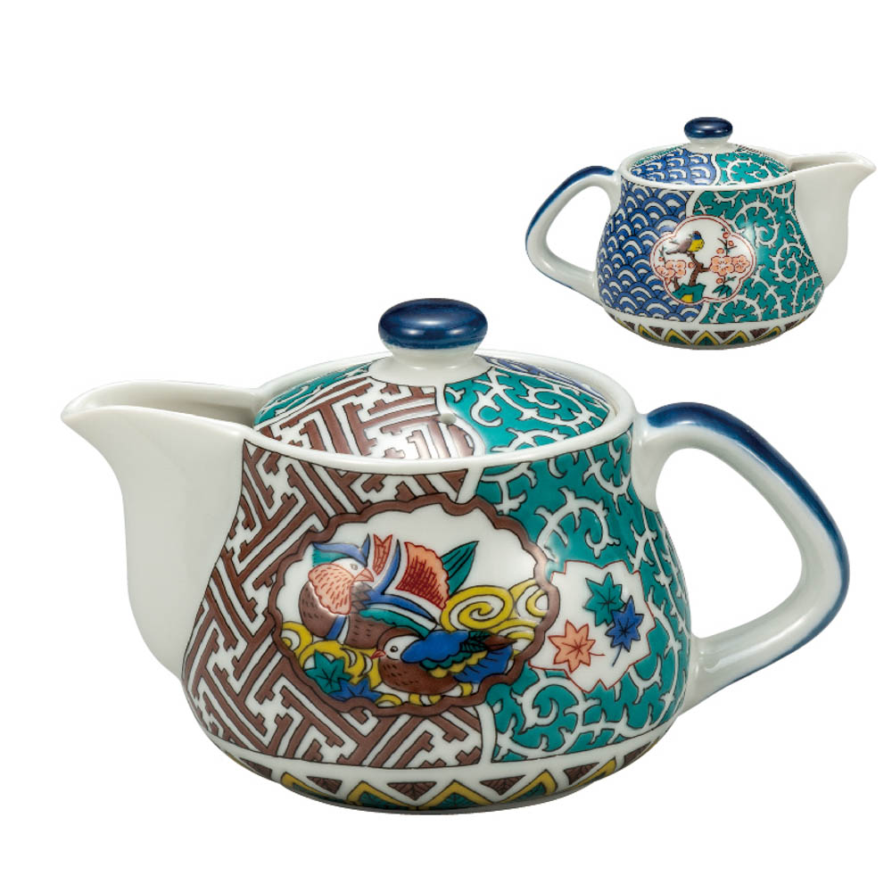 楽天市場】九谷焼 ポット急須 青手椿/青郊窯＜和食器 急須 ポット 人気