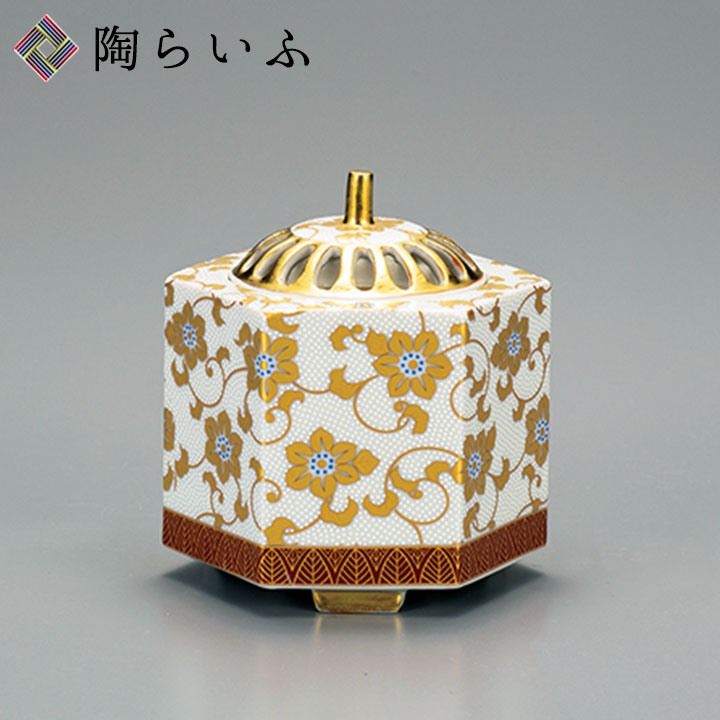 九谷焼香炉　本金青粒鉄線　佐伯信平作 楽天市場】九谷焼香炉 本金青粒鉄線 佐伯信平作【当日出荷可能