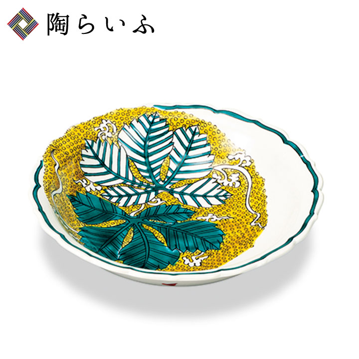 九谷焼 7号鉢 古九谷風八つ手文<送料無料 和食器 鉢 盛鉢 人気 ギフト 贈り物 結婚祝い 内祝い お祝い >
