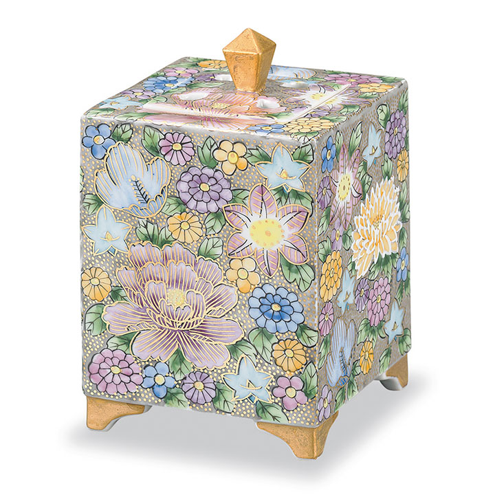 【窯上がり商品】茶道具　巻物香炉　九谷焼　豪華絢爛　本金金花詰　GIFT対応可 窯上がり商品】茶道具 巻物香炉 九谷焼 豪華絢爛 本金金花詰