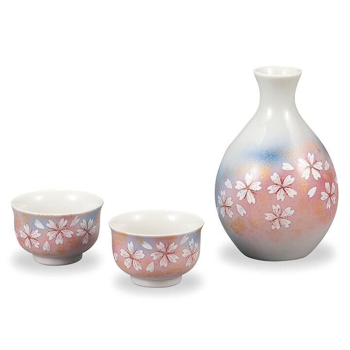 九谷焼 酒器揃 花の舞＜送料無料 酒器 酒器セット 人気 ギフト 贈り物 結婚祝い/内祝い/お祝い/＞ 化粧箱入り｜使う・贈る 九谷焼専門店 陶らいふ
