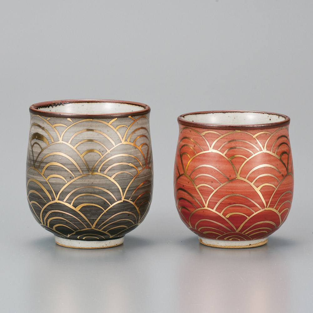 楽天市場】九谷焼 夫婦湯呑 銀彩/宗秀窯 組湯呑 ペアセット＜送料無料