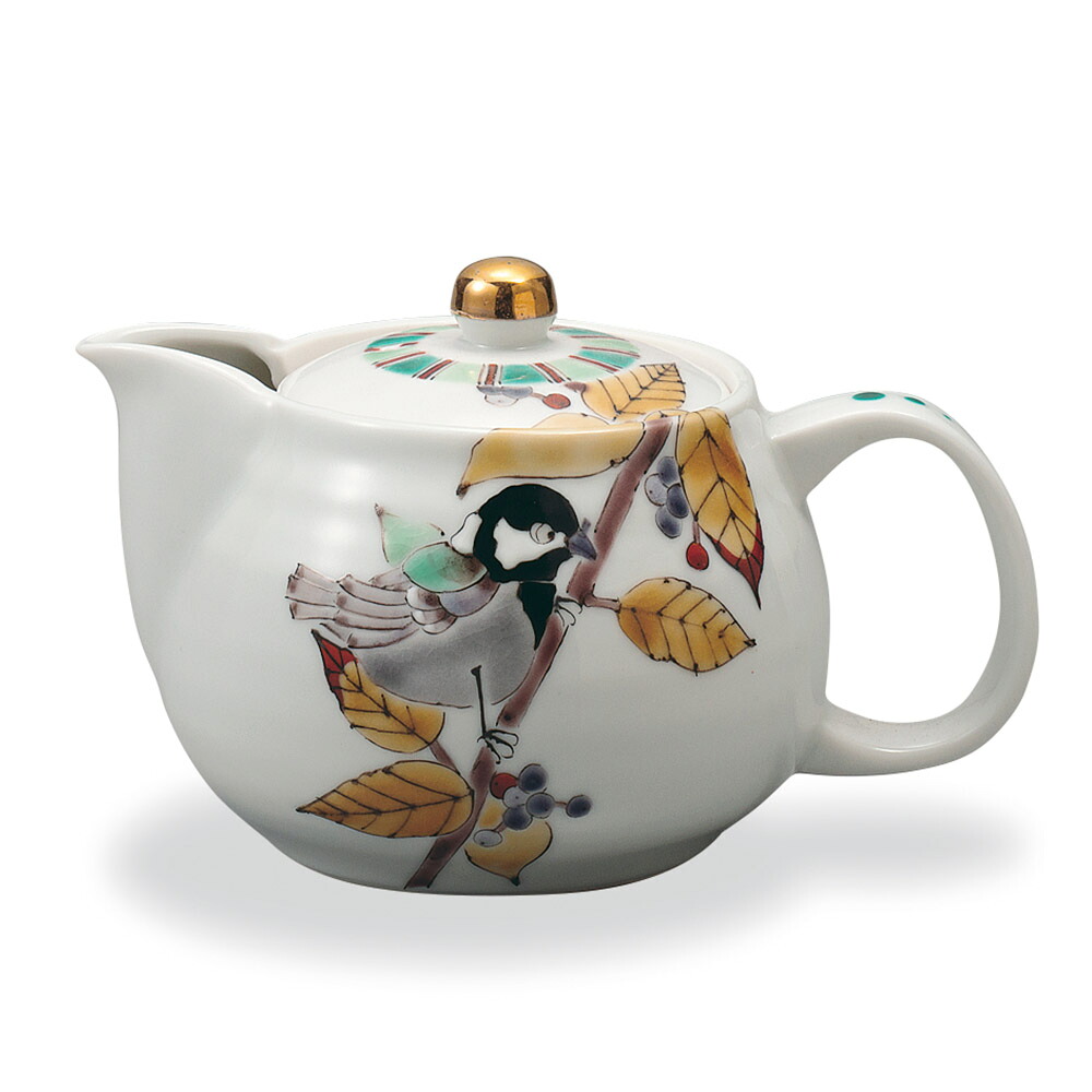 九谷焼 ポット急須 紫式部に四十雀/大志窯＜送料無料 茶器 湯呑 ポット 急須 人気 ギフト 贈り物 結婚祝い/内祝い/お祝い/＞｜使う・贈る 九谷焼専門店 陶らいふ