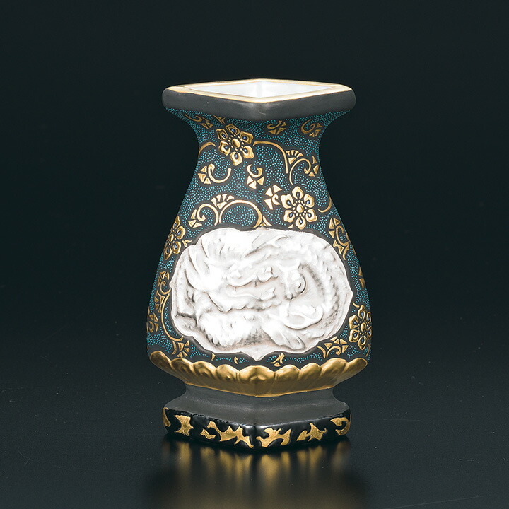 楽天市場】九谷焼 古九谷風唐子龍壺＜花瓶 花器 人気 ギフト 贈り物