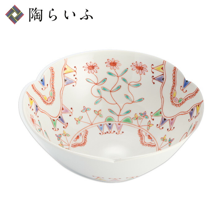 九谷焼 三切鉢 萌/銀舟窯＜送料無料＞和食器 盛鉢 中鉢 人気 ギフト 贈り物 結婚祝い/内祝い/お祝い 化粧箱入り