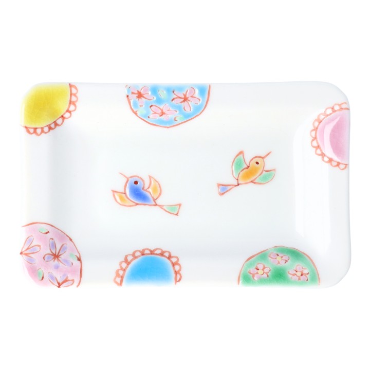 楽天市場】九谷焼 角皿揃 色絵絵変り/銀舟窯＜送料無料＞和食器 小皿