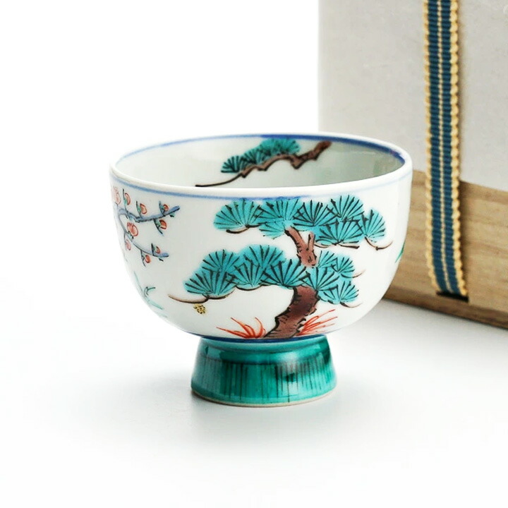 楽天市場】三ツ井為吉 九谷焼梅型盃 松に鶴 [酒器] : 九谷陶芸 北山堂