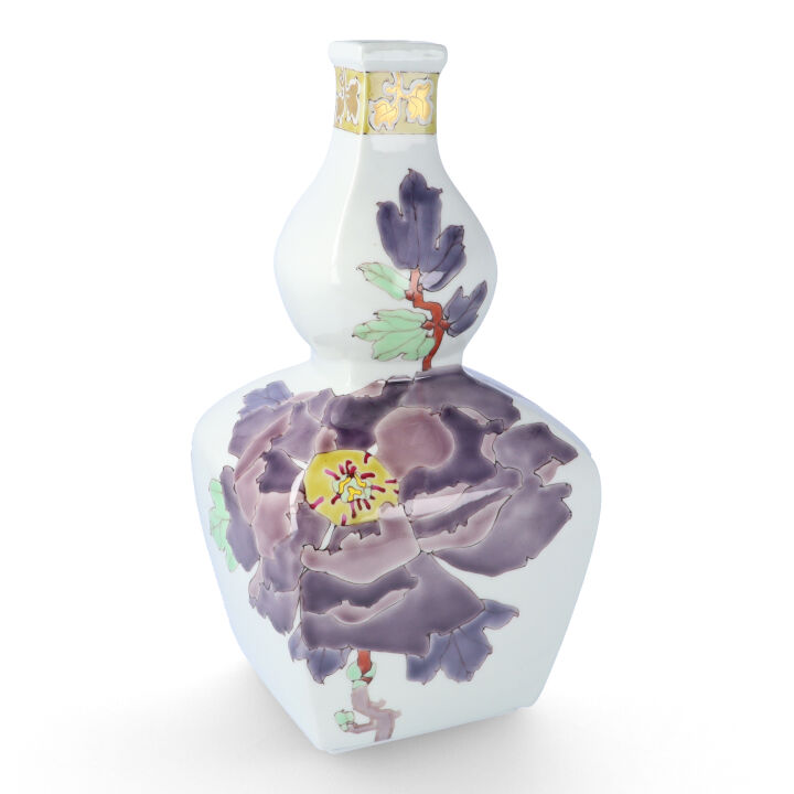 楽天市場】九谷焼 松平雪生作 赤絵稲穂絵図 花瓶 陶器 花器 花入