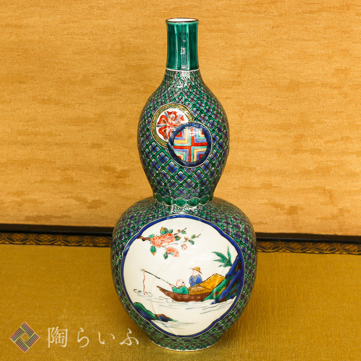 楽天市場】九谷焼 ＜限定品蔵出し＞碧明耀彩 壺(一輪生)/人間