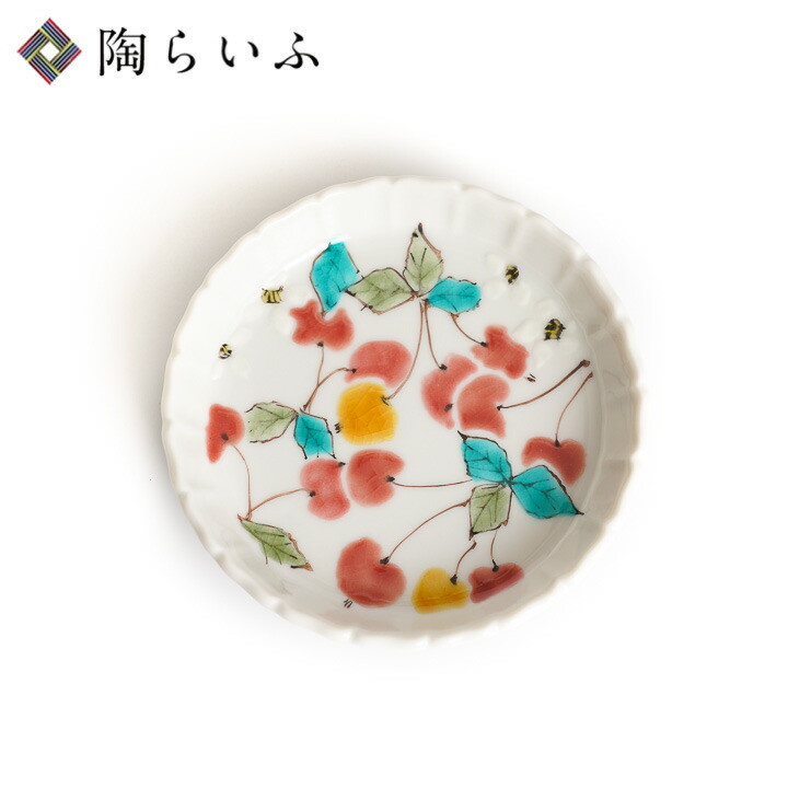 楽天市場】☆【生産終了アイテム】堀畑蘭 色絵桃の木 7寸皿 / 九谷焼