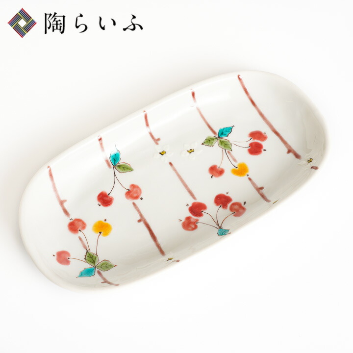 楽天市場】【生産終了アイテム】堀畑蘭 色絵桃の木 6寸皿 / 九谷焼