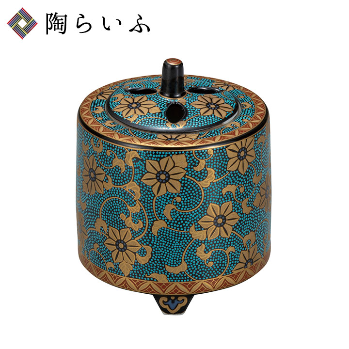 楽天市場】九谷焼 3号香炉 本金花詰 / 龍山＜送料無料 香炉 仏具 人気