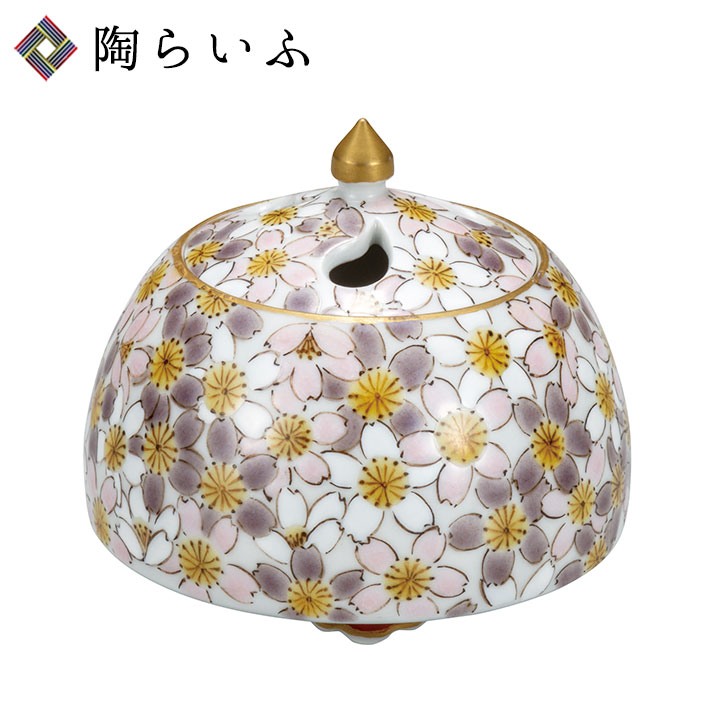 九谷焼　中村敬介　色絵　窓絵椿文　菱形香炉　香炉　茶道具　香道具　共箱 2443 九谷焼 3.2号香炉 色絵古九谷絵変り 三ツ井為吉の通販 - お香
