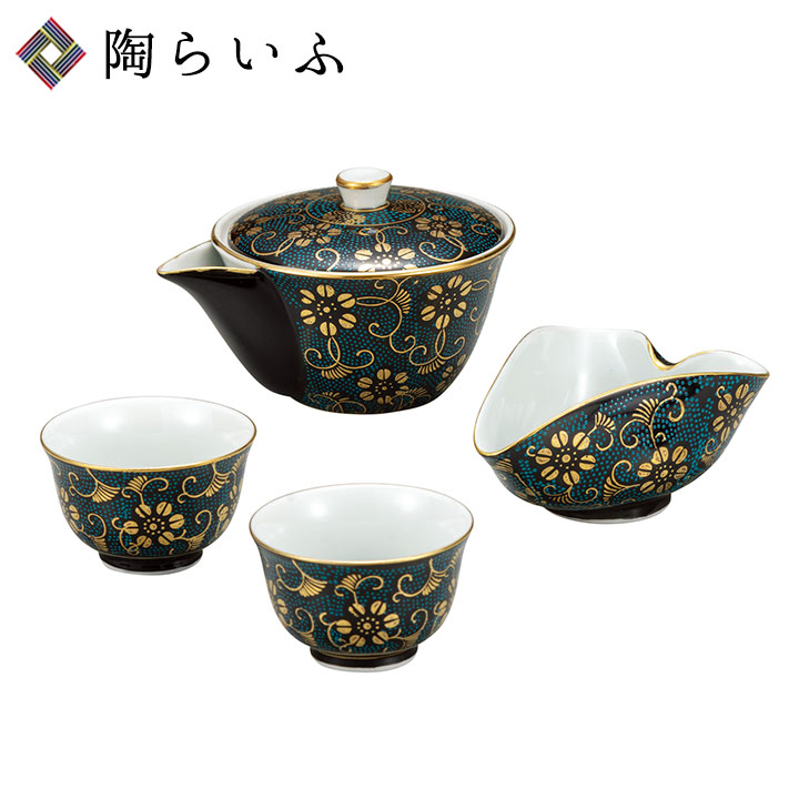 楽天市場】九谷焼 宝瓶揃 古九谷石畳文 / 大志窯＜送料無料 茶器