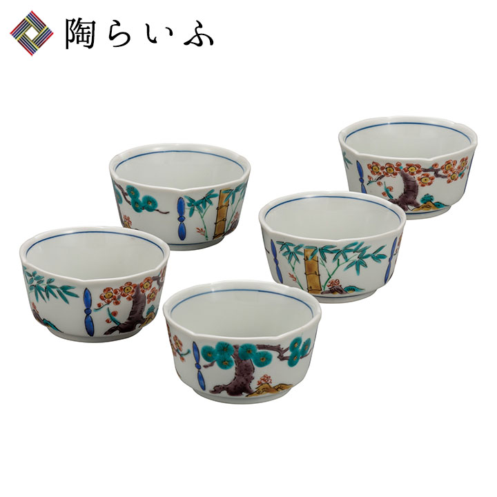 九谷焼 3.2号小鉢揃 松竹梅＜和食器 鉢 小鉢 人気 ギフト 贈り物 結婚祝い/内祝い/お祝い/＞ 化粧箱入り [ss]