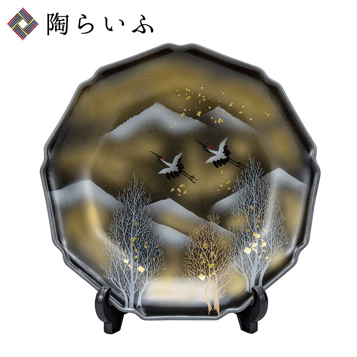 希少性◎！正規品　九谷焼 飾皿 31㎝　開運、幸福！　鶴 希少性◎！正規品 九谷焼 飾皿 31㎝ 開運、幸福！ 鶴 九谷焼