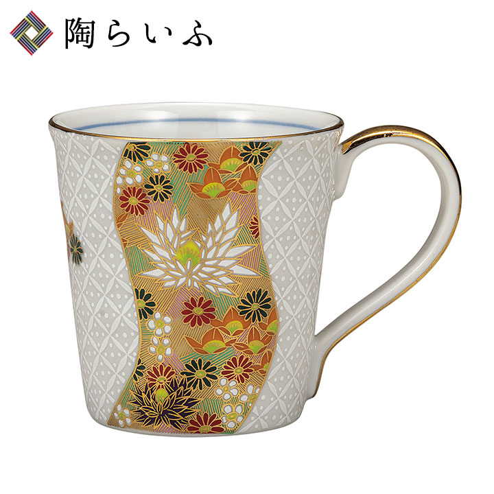 ※九谷焼！ ☆金花詰マグカップ☆ 新品 K4-908　ギフト　コーヒー　紅茶 : 九谷焼 マグカップ 金花詰 K8-819 約200ml : ホーム