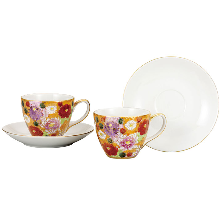 楽天市場】三浦晃禎 九谷焼コーヒーカップ＆ソーサー 金彩幻華文