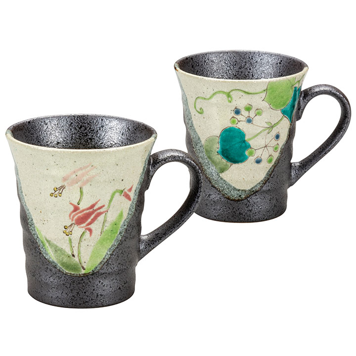 楽天市場】九谷焼 ペアマグカップ 金唐草 ＜和食器 マグカップ ペア