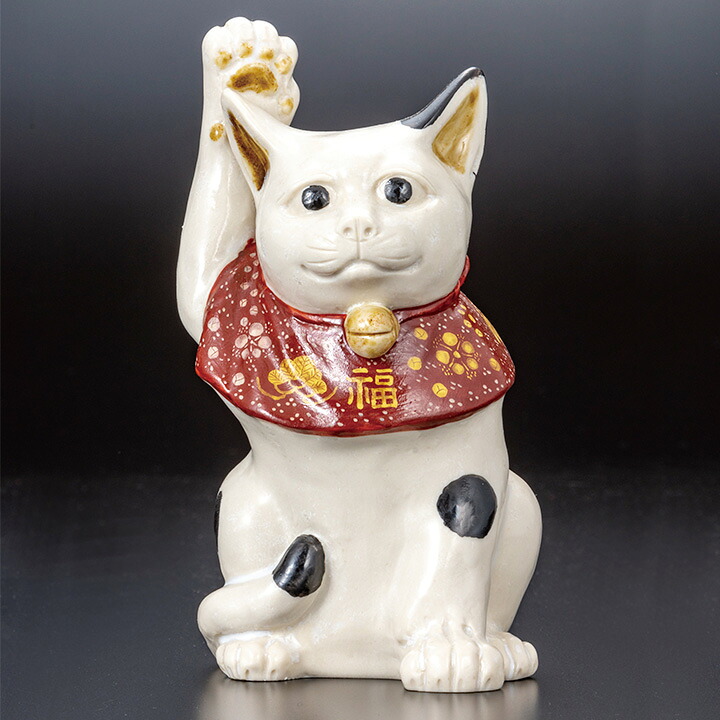 九谷焼 5.2号置物 招き猫 / 宮本直樹 <置物 縁起物 招き猫 人気 ギフト 贈り物 結婚祝い/内祝い/お祝い/> 桐箱紐通し入り|使う・贈る 九谷焼専門店 陶らいふ