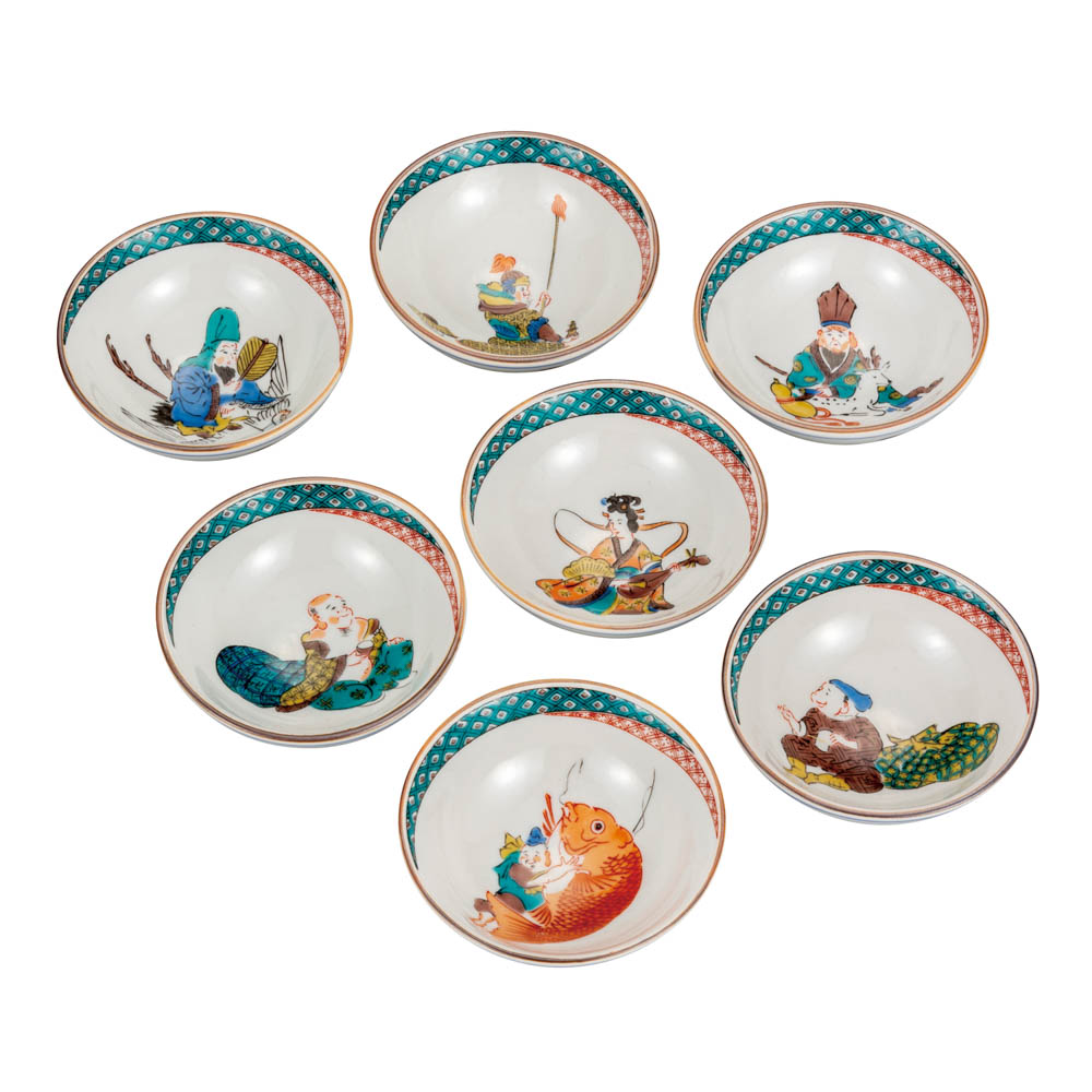 楽天市場】九谷焼 組盃 七福神 <送料無料 酒器 盃 ぐい呑 人気 ギフト 楽天市場】九谷焼 組盃 七福神 <送料無料 酒器 盃 ぐい呑 人気 ギフト