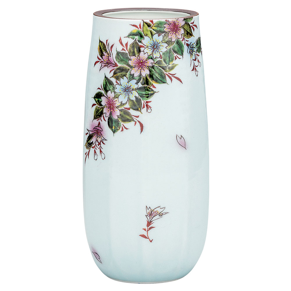 九谷焼 8.5号花瓶 桜/高畠敏彦＜送料無料 花瓶 花器 人気 ギフト 贈り物 結婚祝い/内祝い/お祝い/＞ 木箱入り 20,350円