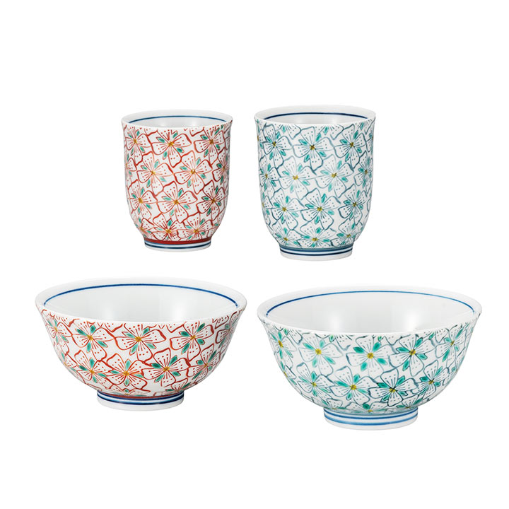 【再値下げ】新品　九谷焼　釉彩　茶碗大小　湯呑大小　４点セット　睦揃 楽天市場】【価格見直し】【2025/10/13】九谷焼 九谷仙龍 ◇【和