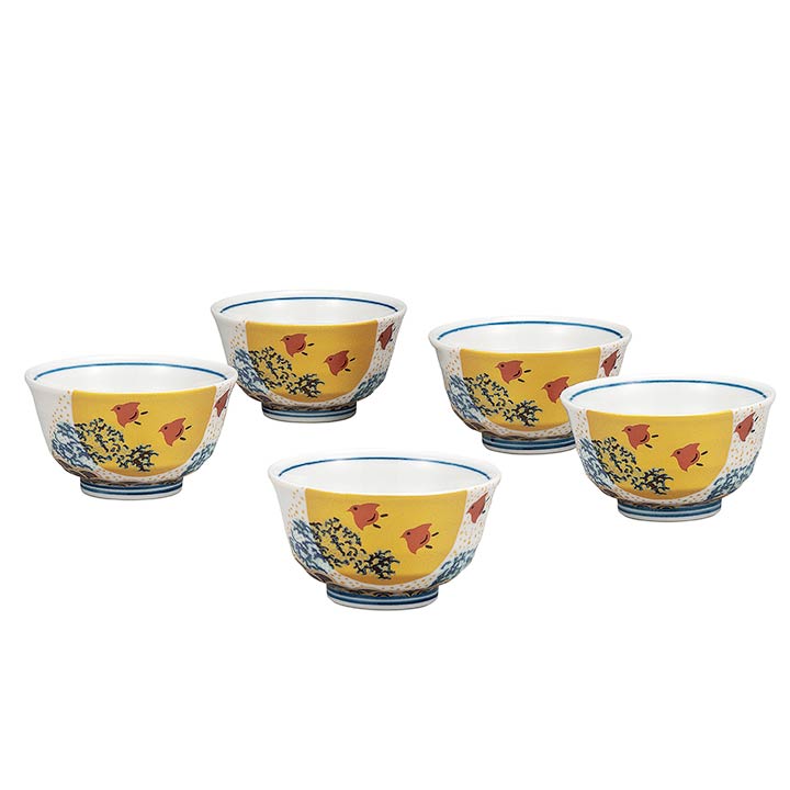 九谷焼 汲出揃 波千鳥＜送料無料 茶器 湯呑 ポット 急須 人気 ギフト 贈り物 結婚祝い/内祝い/お祝い/＞ 化粧箱入り