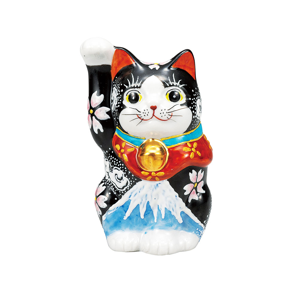 九谷焼 4号招き猫 白富士＜送料無料 置物 縁起物 招き猫 人気 ギフト 贈り物 結婚祝い/内祝い/お祝い/＞ 12,870円